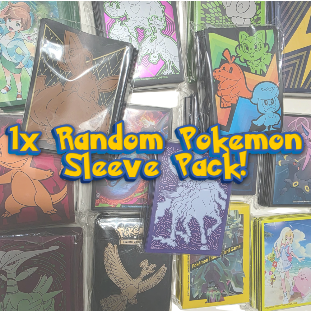 Random Pokemon Sleeves Pack! | 50-65 sleeves! | Great For Gifts | From Genuine Licensed Pokemon Product